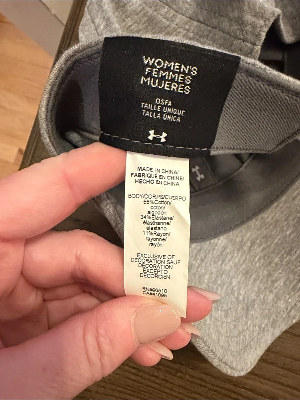 Under Armour Women’s Gray Logo Baseball Cap